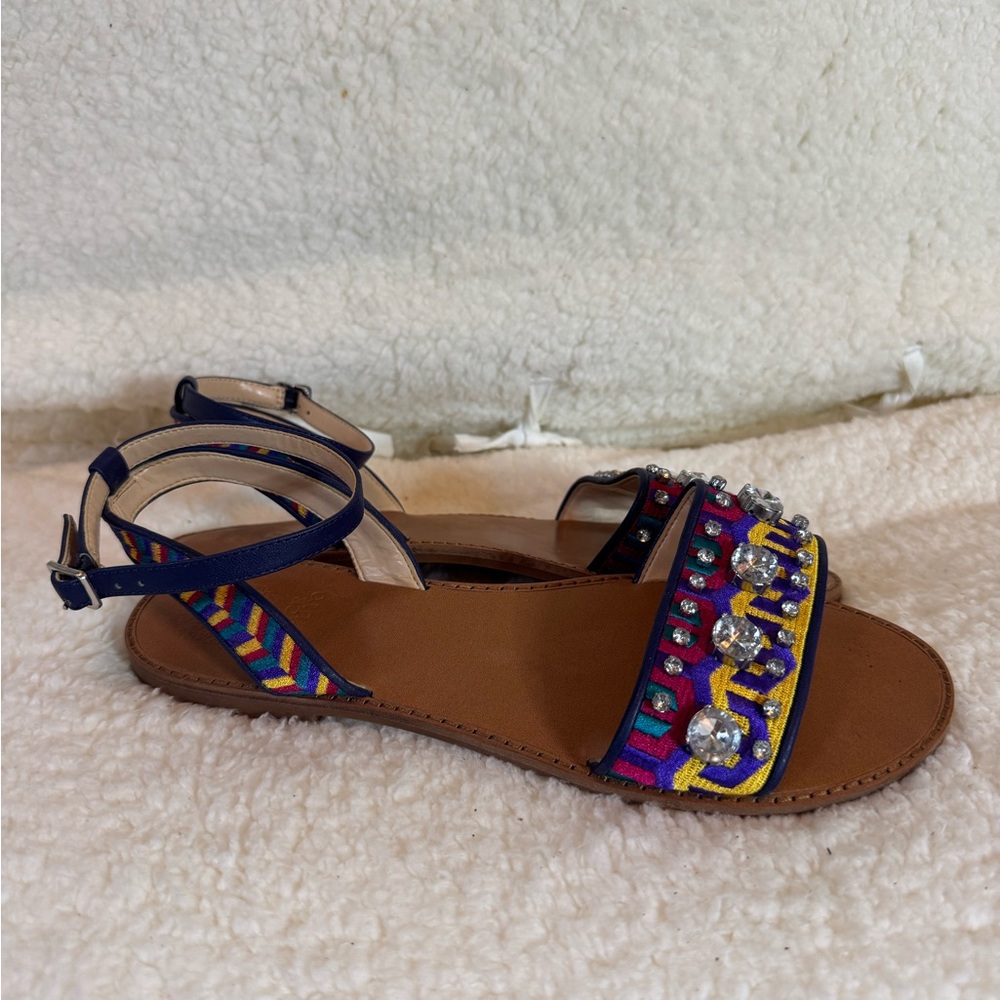 Vince Camuto Beaded Embellished Sandals 10M - Picture 3 of 7